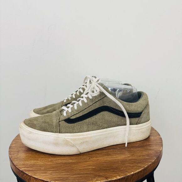 Vans Old Skool Grape Leaf True White Platform Suede Sneakers Women’s Size 9 - Picture 1 of 9